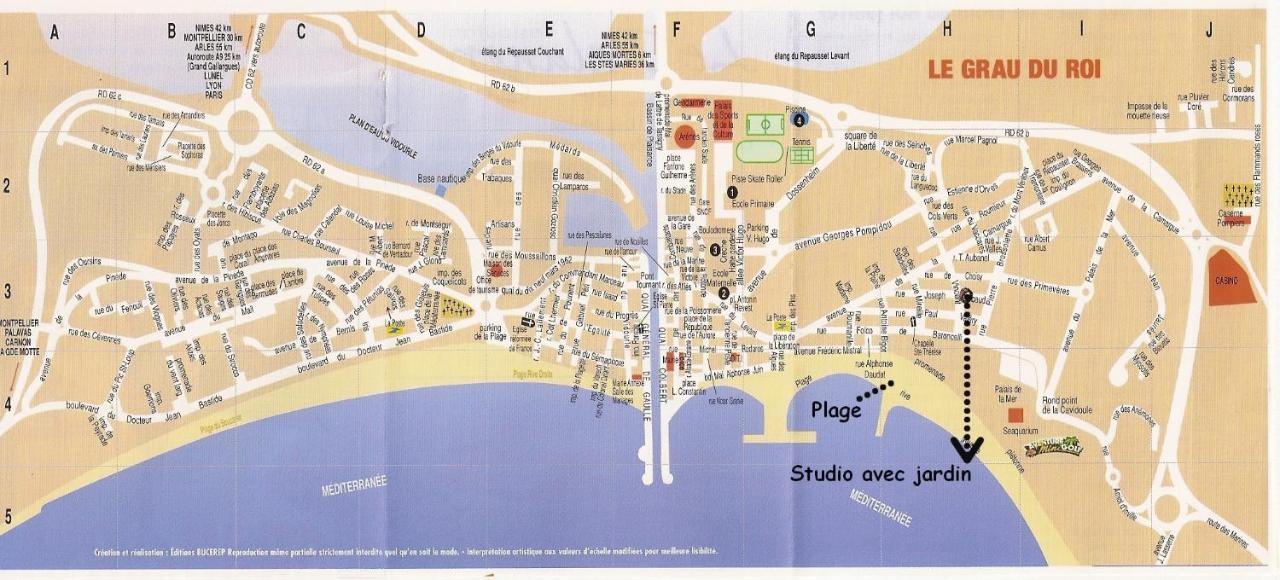 Studio Grau Du Roi Avec Jardin เลอ โกร-ดู-รัว ภายนอก รูปภาพ